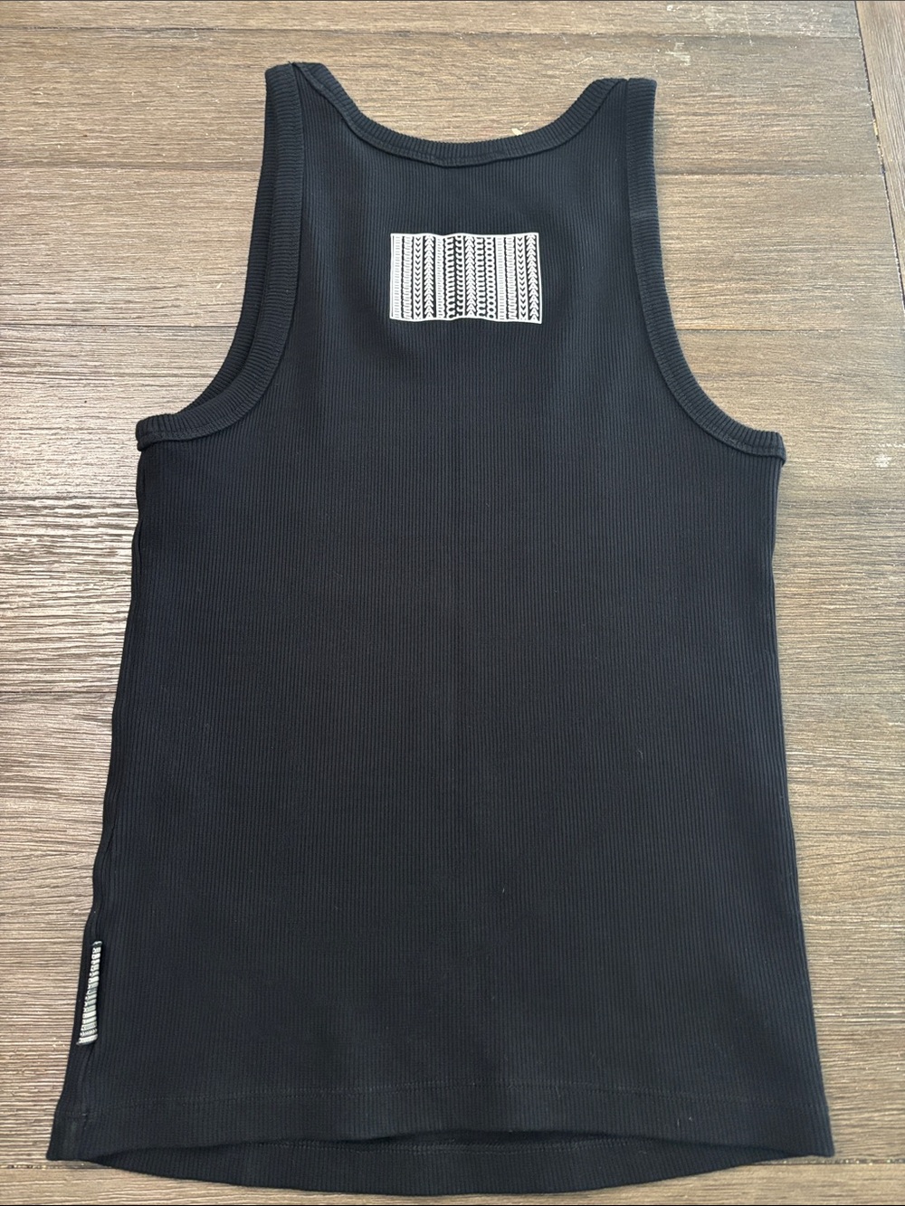 Marc Jacobs Black Ribbed Tank with Contrast Patch
